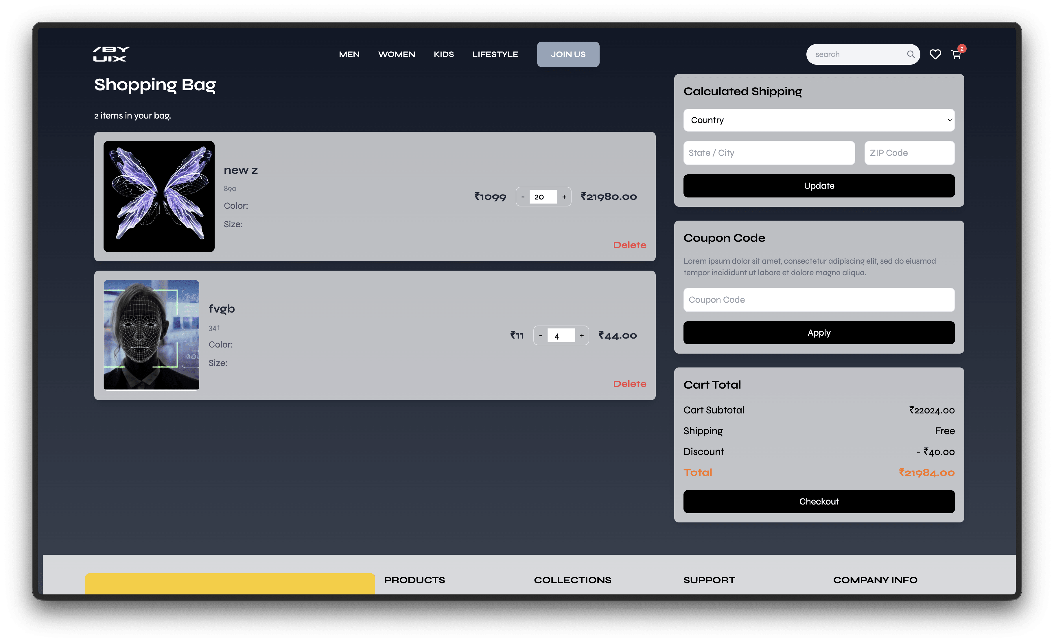 UiX E-Commerce